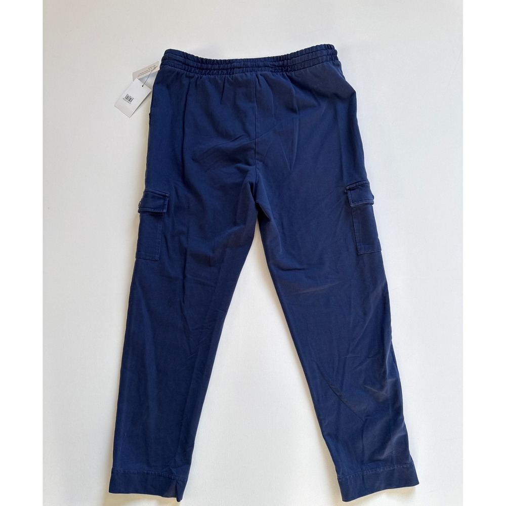 Caslon Women Navy Peacoat Cargo Pants Elastic Drawstring Waist CN468414MI Size S - Picture 3 of 10